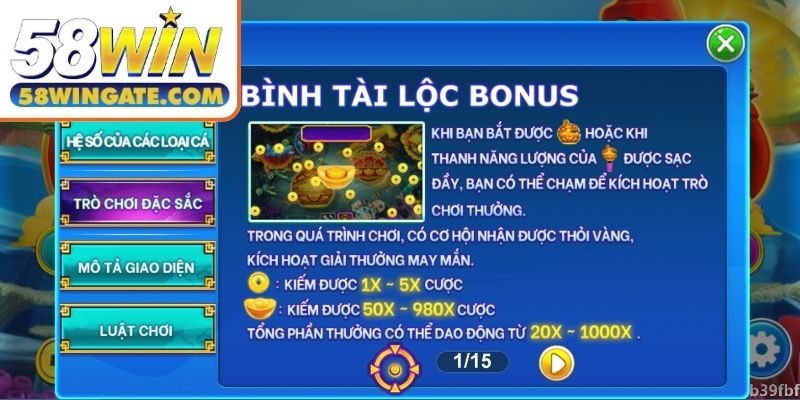 Giải thích chế độ chơi bình tài lộc